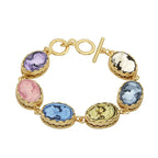 Cameo Charm Bracelet | Gold-Tone | Lady Queen