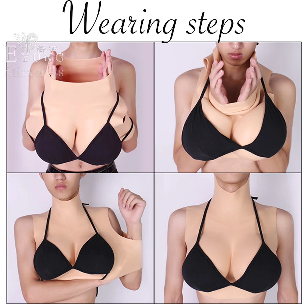 Wearable Silicone Breast Forms | Halter Strap | C–G Cup