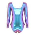 Metallic Long-Sleeve Bodysuit Leotard | 6 Colors