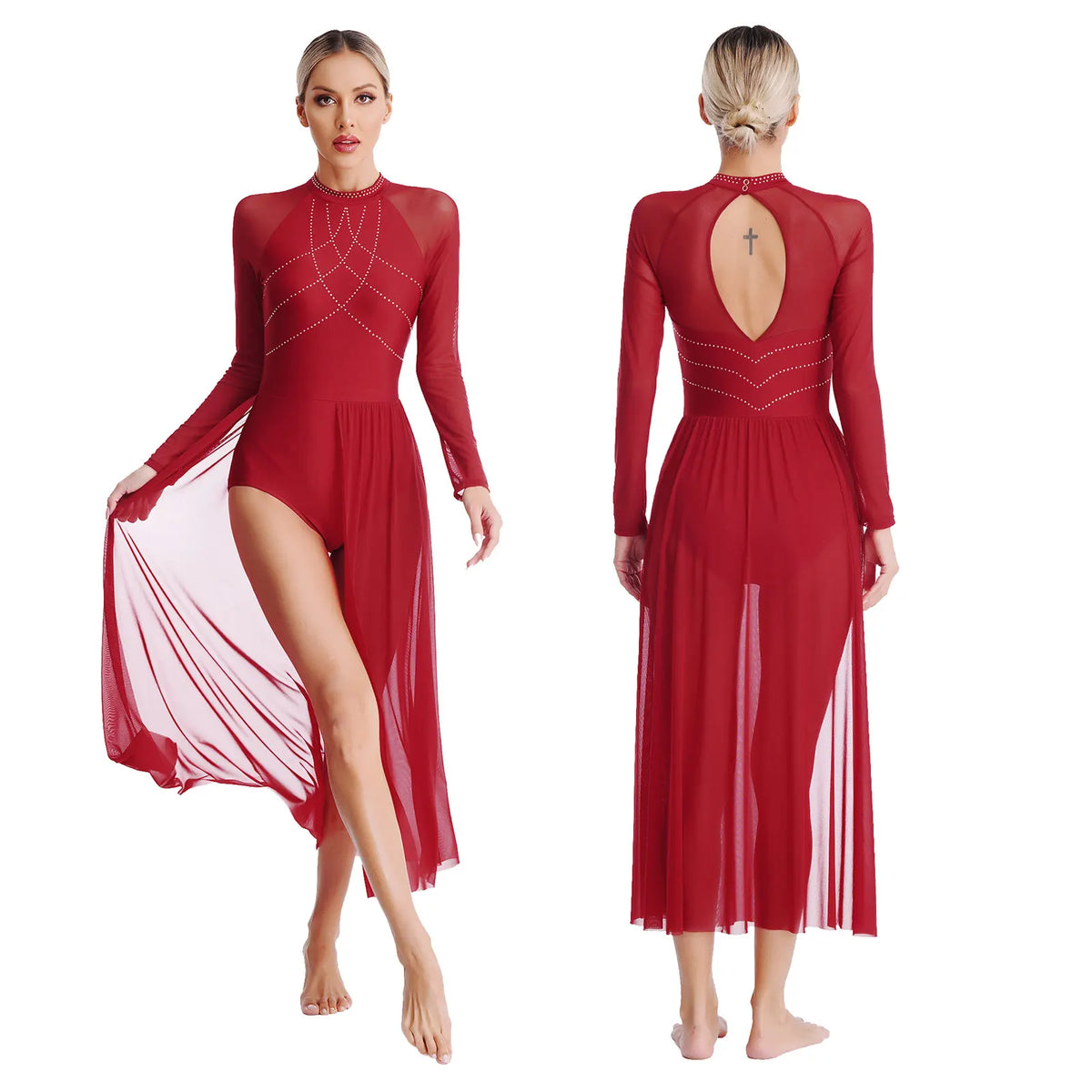 Lyrical Dance Dress | Flowing Split Mesh