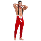 Men's Christmas Jumpsuit | Velvet & Pom-Poms