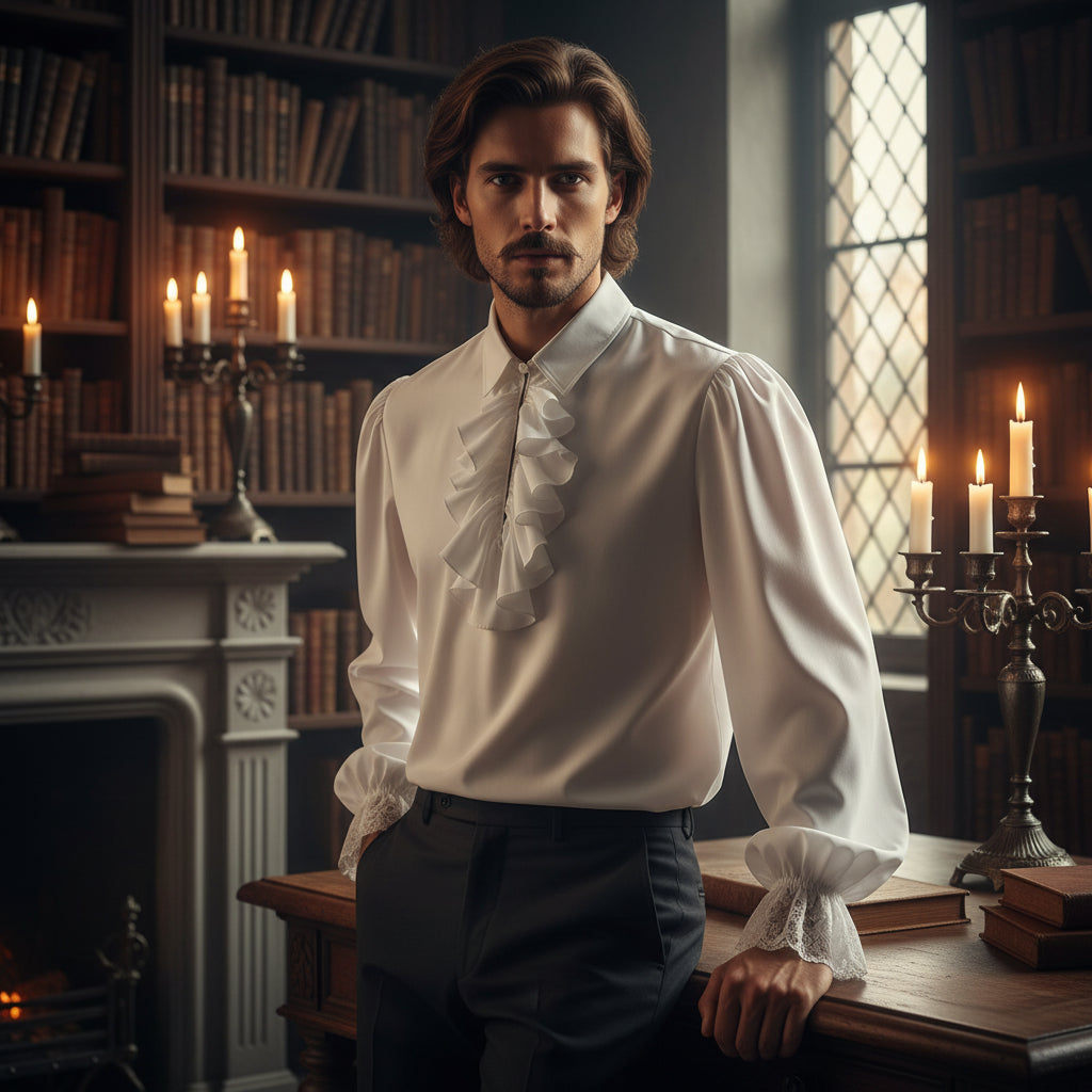 Victorian Ruffle Shirt | Flare Sleeve | Vampire Gothic