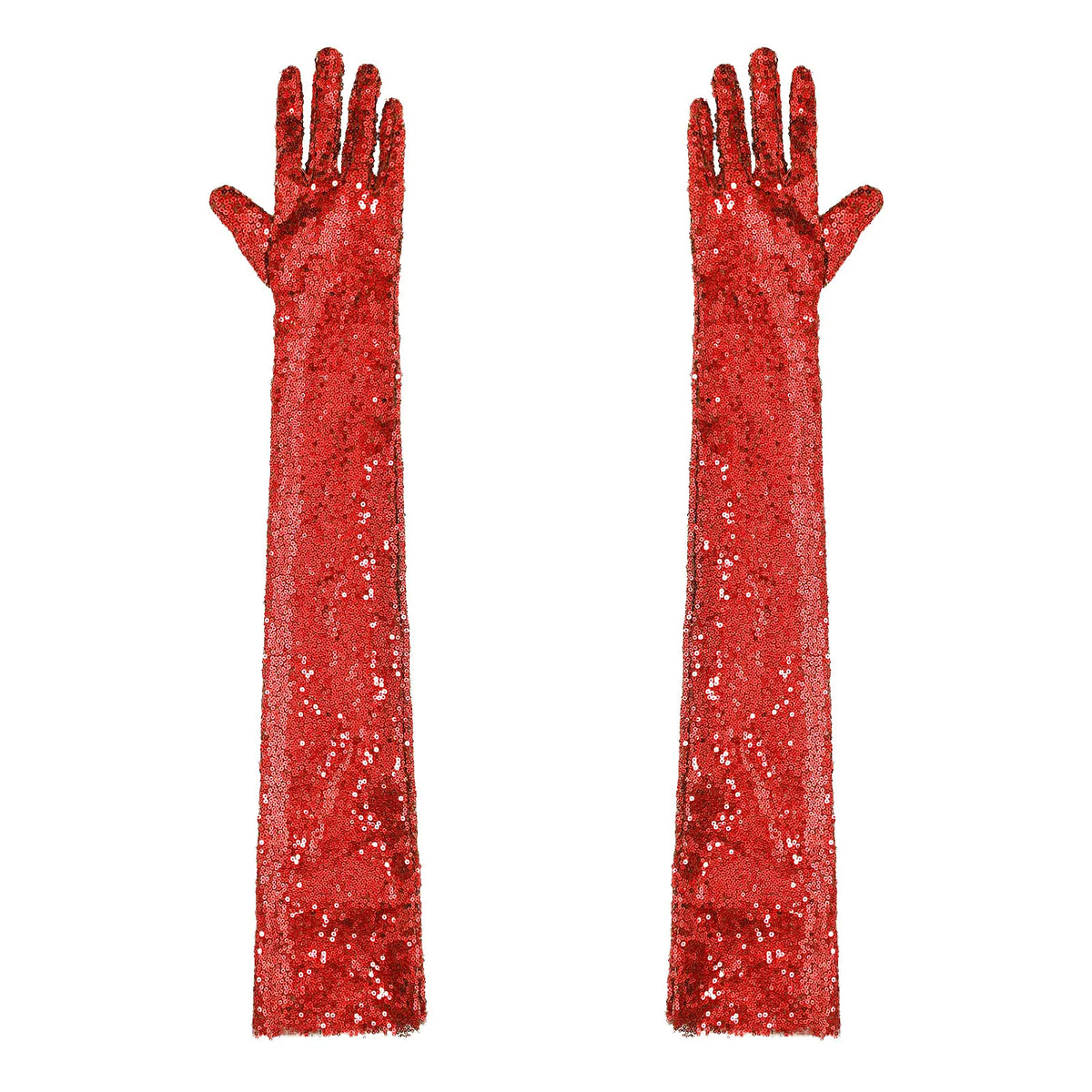 Starlight Sequin Elbow-Length Opera Gloves