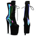 8-Inch Suede Ankle Boots - Black Platform Dance Boots
