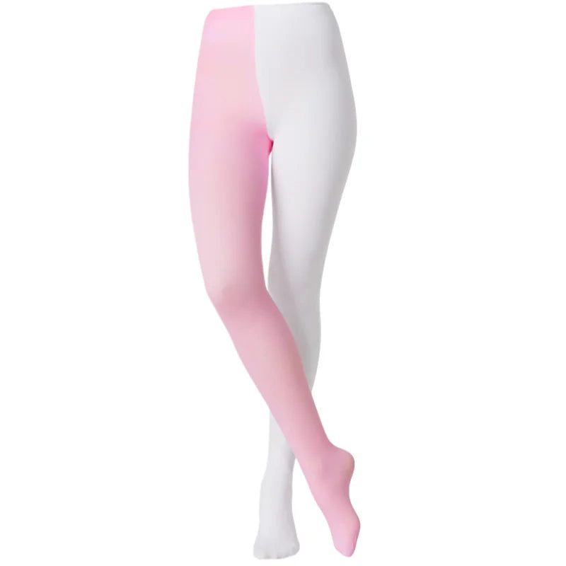 Two-Tone Colorblock Tights | Dopamine Colors | 27 Combos