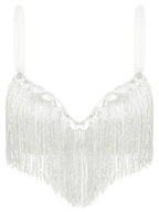 Rhinestone Fringe Tassel Dance Bra Top | Belly Dance & Cabaret | 4 Colours