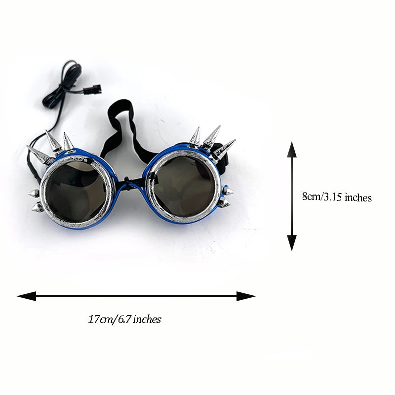 EL Wire Glow Glasses | LED Neon Goggles | 22 Colors