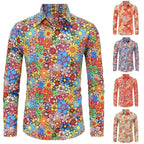 Men's Floral Disco Shirt | Long Sleeve | Button-Up