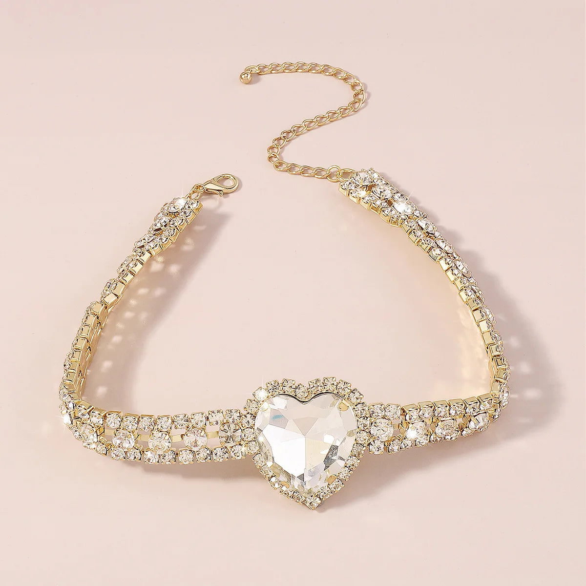 Rhinestone Choker | Crystal Heart