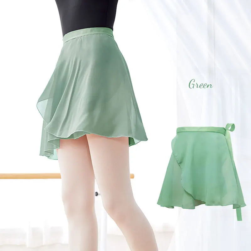 Chiffon Tie-Up Ballet Wrap Skirt | 18 Colors | S–XL