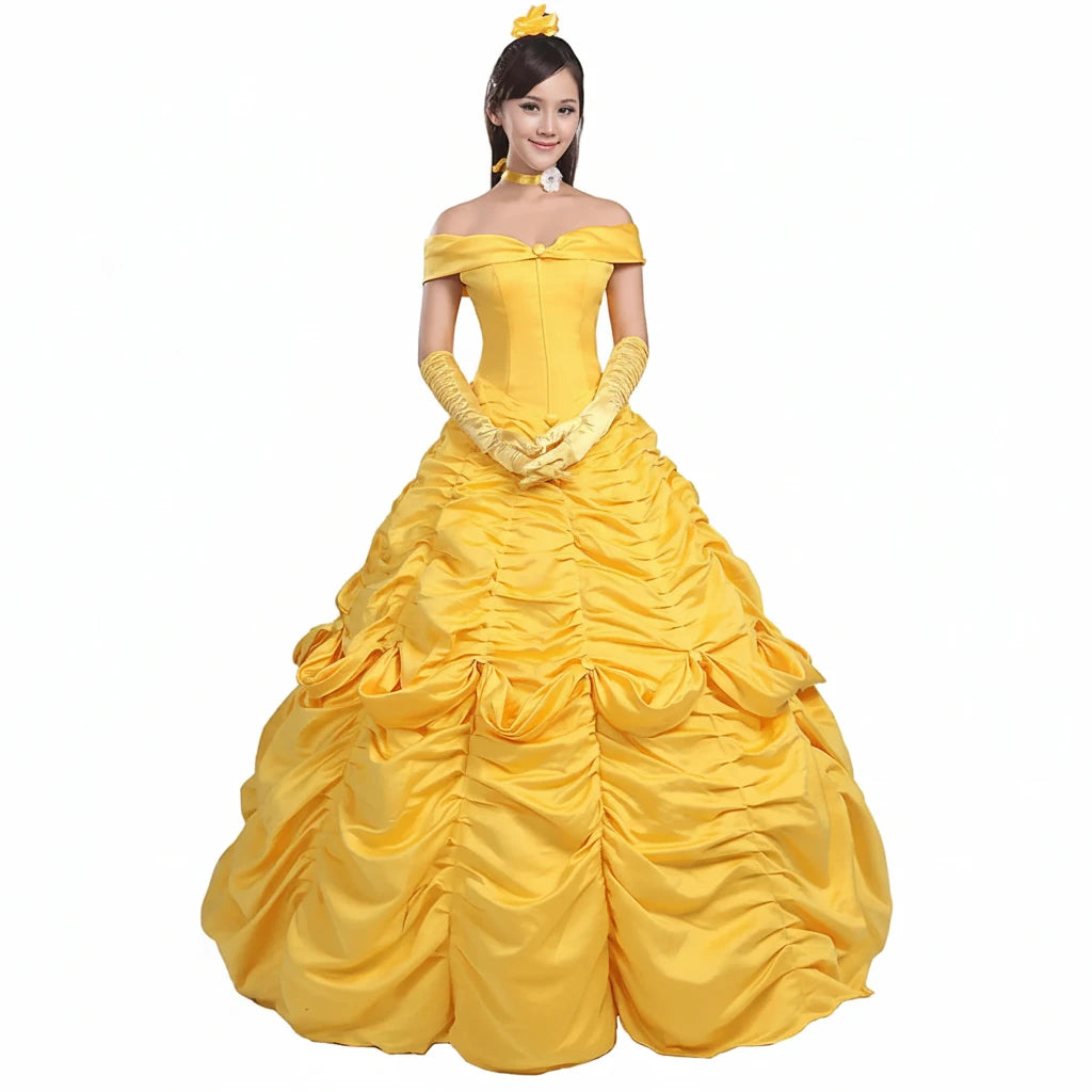 Satin Ball Gown | Rose-Petal Skirt