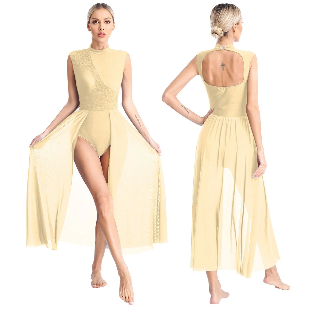 Lyrical Dance Dress | Flowing Split Mesh