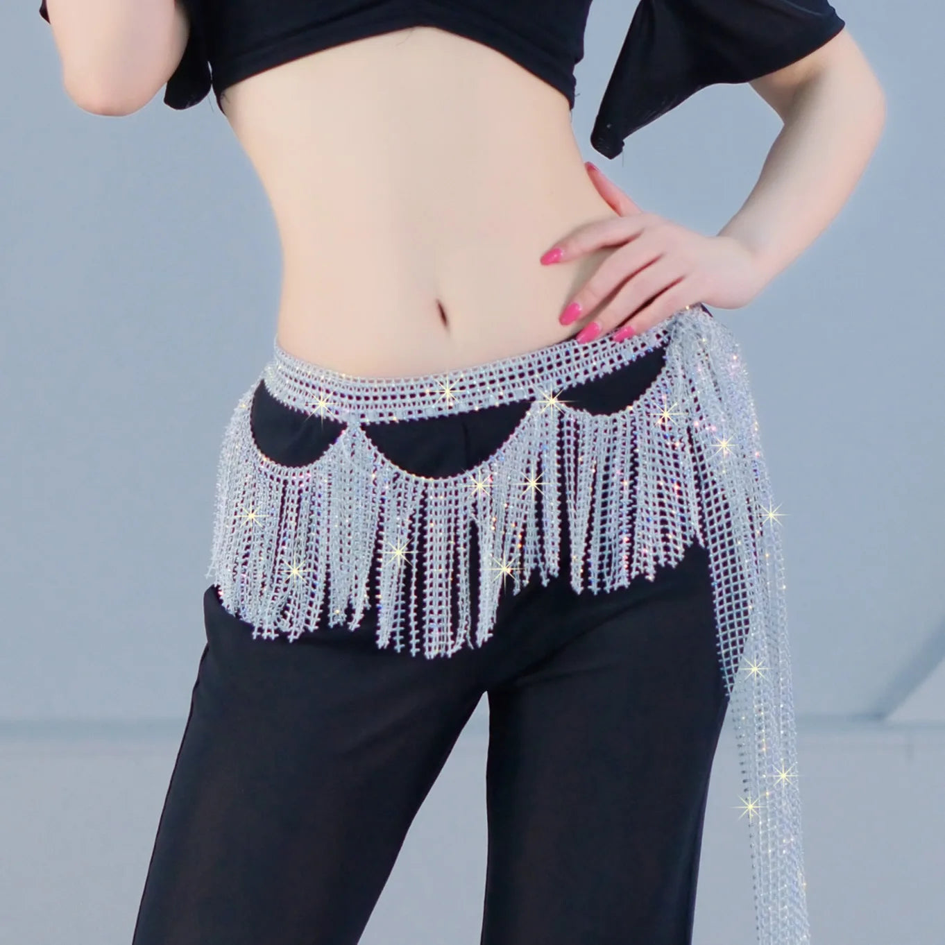 Beaded Fringe Hip Scarf | Belly Dance Belt