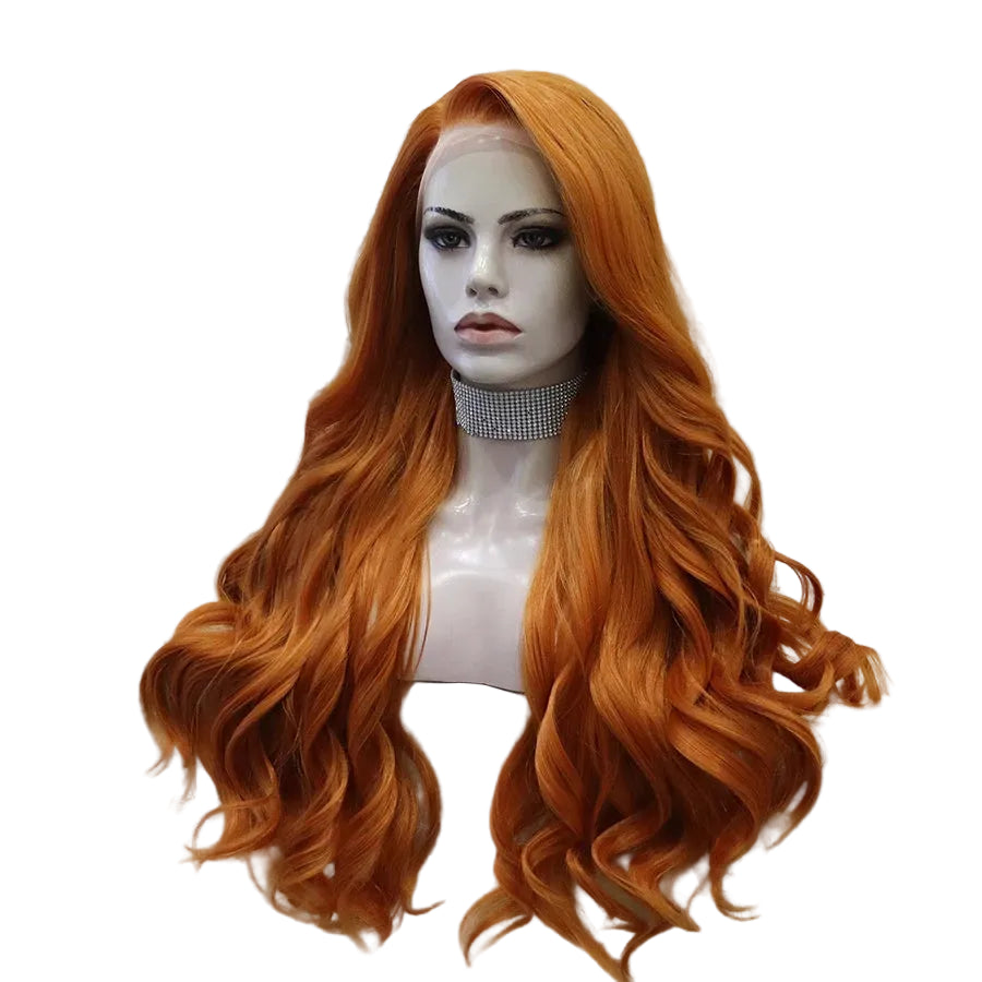 28" Ginger Body Wave Lace Front Wig – Fiery Long Length