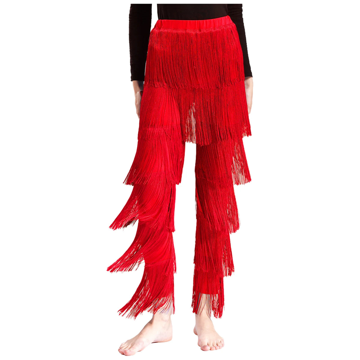 Sequin Tassel Jumpsuit | Halter Neck | Latin Dance