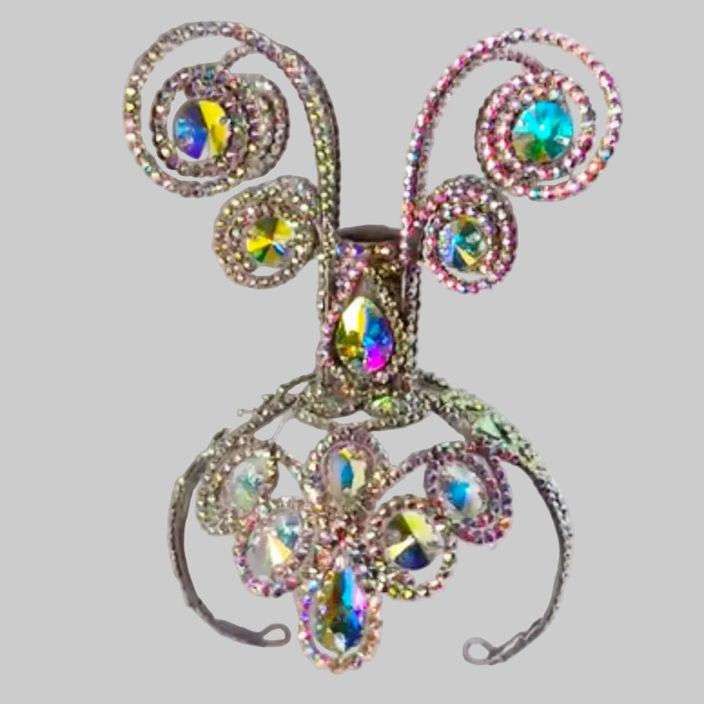 Rhinestone Headpiece - Exaggerated High Crown for Drag & Stage Performance