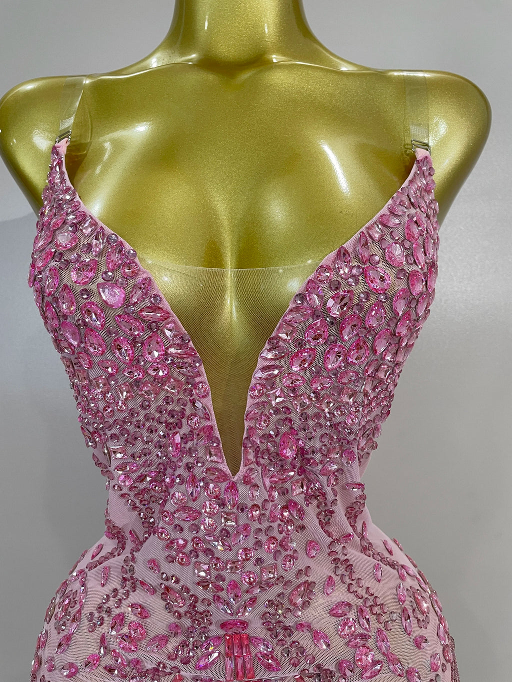 Rhinestone Tassel Bodysuit | Floral Appliqué | XS–XL