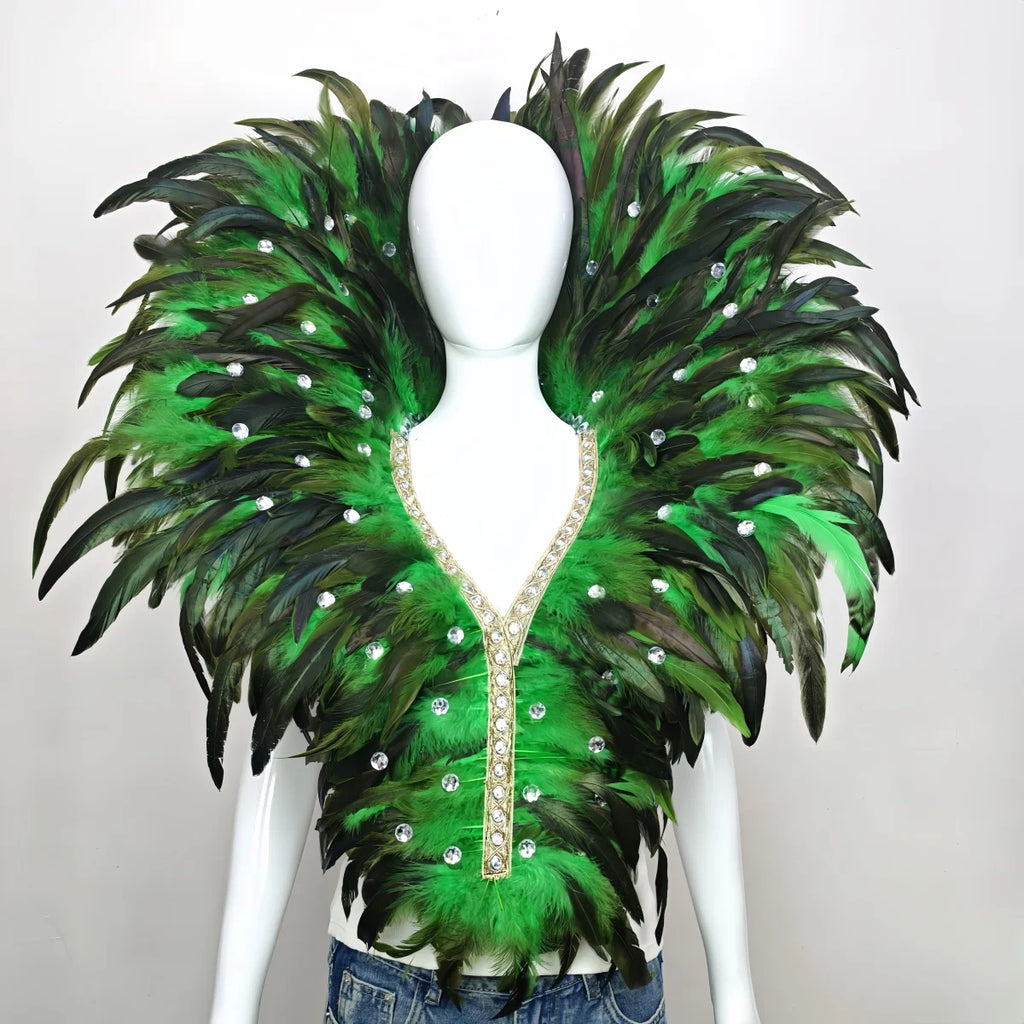 Feather Shawl - Stage Performance & Costume Accessory