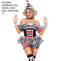 Sexy Clown Jester Costume | 7-Piece Circus Set | S–XL