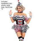 Sexy Clown Jester Costume | 7-Piece Circus Set | S–XL