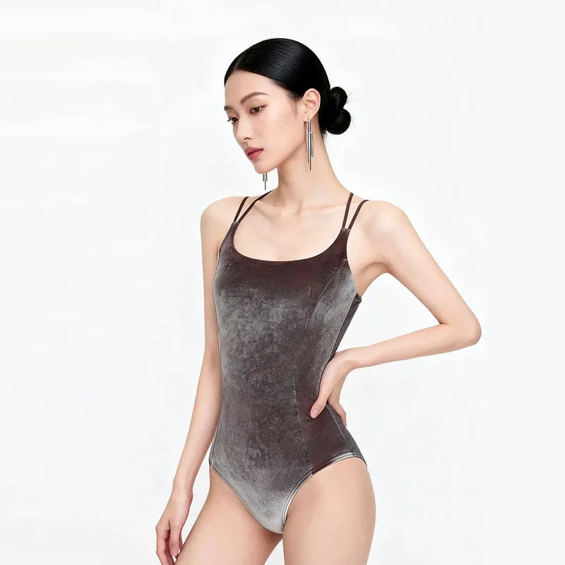 Velvet Cross-Back Ballet Leotard | Women | S–XXL