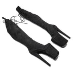9-Inch Suede Thigh-High Platform Boots - High Heel Performance Boots