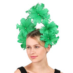 Feather Flower Headdress | Stage & Bridal Headpiece | 16 Colors