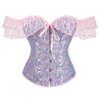 Overbust Corset | Ruffled Off-Shoulder | Victorian Gothic
