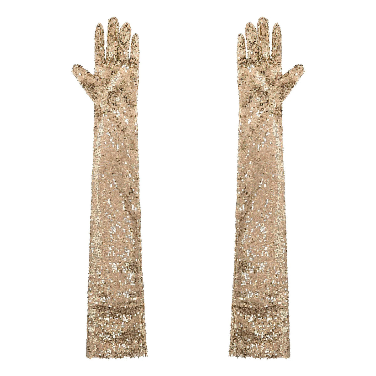 Starlight Sequin Elbow-Length Opera Gloves