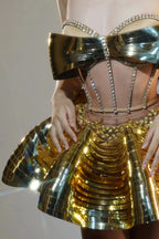 Shiny 2-Piece Rayon Skirt Set