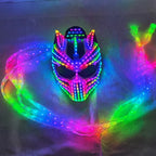 LED Luminous Helmet Mask - Remote Control Light Illusion Performance Headpiece