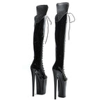 26CM Patent Platform Pole Dance Thigh-High Boots - 10 Inch High Heel Performance Boots