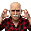 Elderly Character Mask | White Moustache