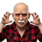 Elderly Character Mask | White Moustache