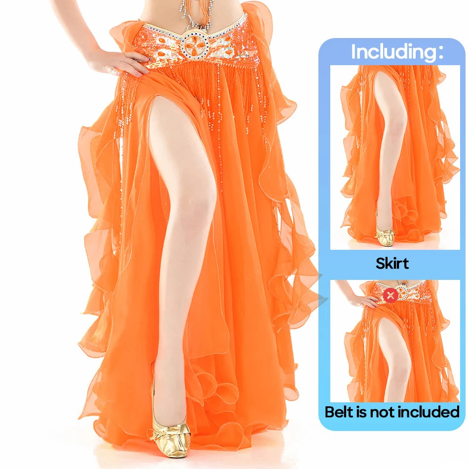 Belly Dance Skirt | Chiffon Double Slit