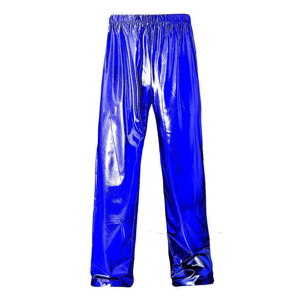 Men's Metallic Dance Pants | Wide Leg & Elastic Waist | Stage Performance
