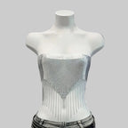 Sequin Tassel Bandage Crop Top