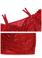 Belly Dance Costume | Sequin Mesh Top & Long Skirt Set
