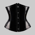 Faux Leather Underbust Corset - Waist Cincher Bustier Top