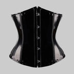 Faux Leather Underbust Corset - Waist Cincher Bustier Top