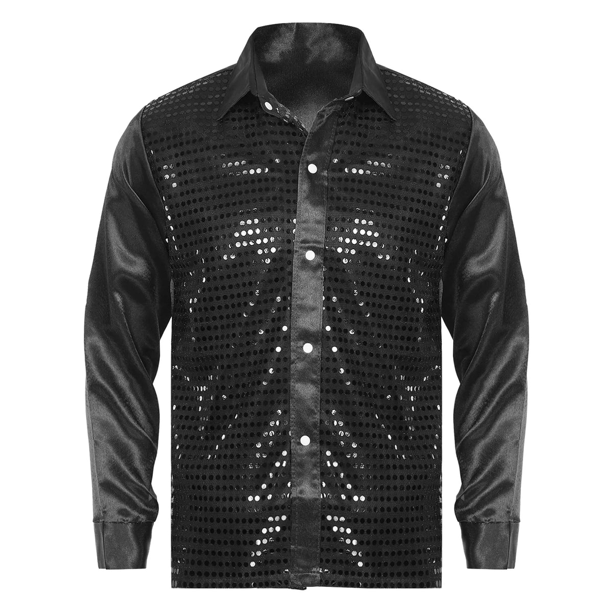 Men's Sequin Shirt | Long-Sleeve Sparkle