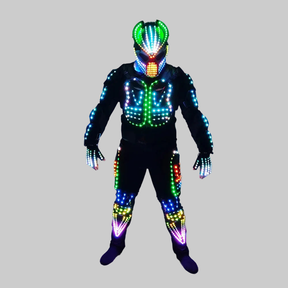 LED Robot Dance Suit - App-Controlled Performance Costume with RF Remote
