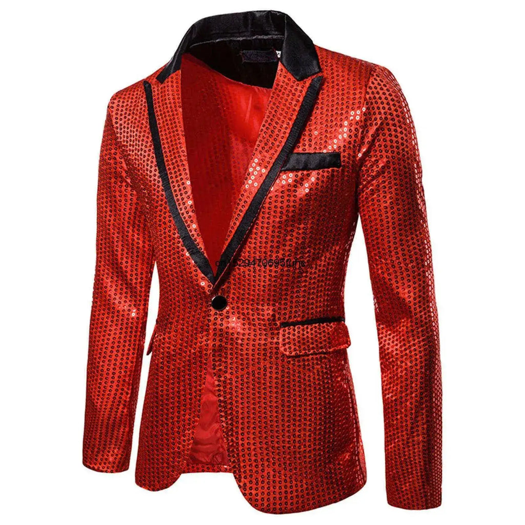 Men's Sequin Blazer | One Button | Stage