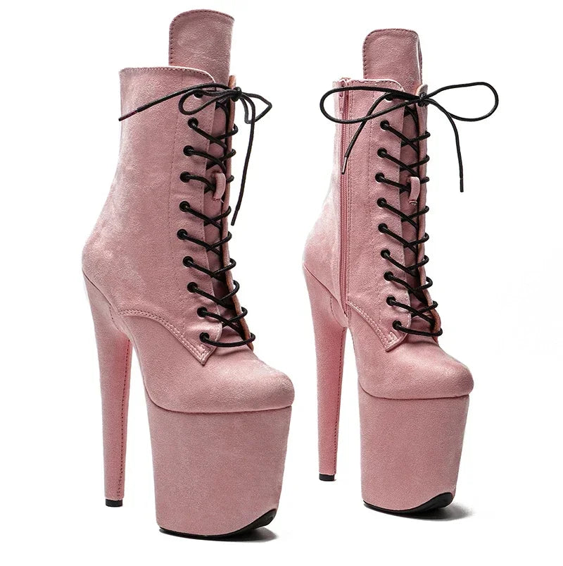 Extreme 20cm Ankle Boots - 8" Platform Pole Dance Heels