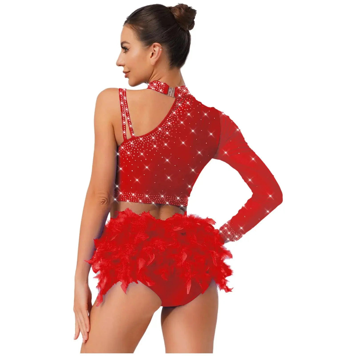 Latin Dance Set | Rhinestones & Faux Feathers