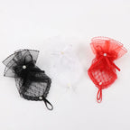 Fingerless Lace Gloves | Bow Cuffs