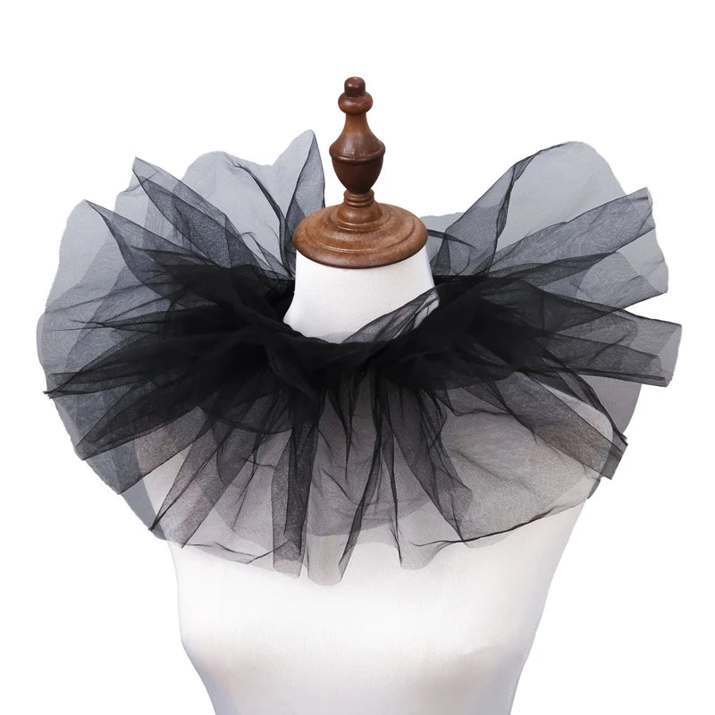 Ruff Neck Collar | Tulle Mesh | Victorian & Clown