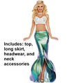 Mermaid Costume | Fish Scale Sequin Gown | Top & Skirt Set