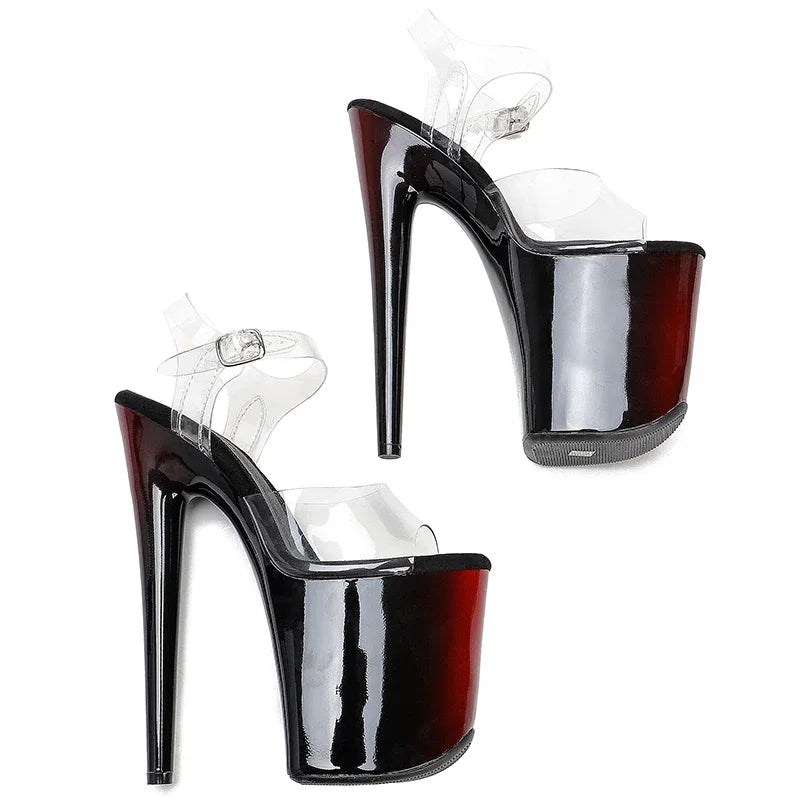 8-Inch Platform Sandals - Slip-On Dance Heels