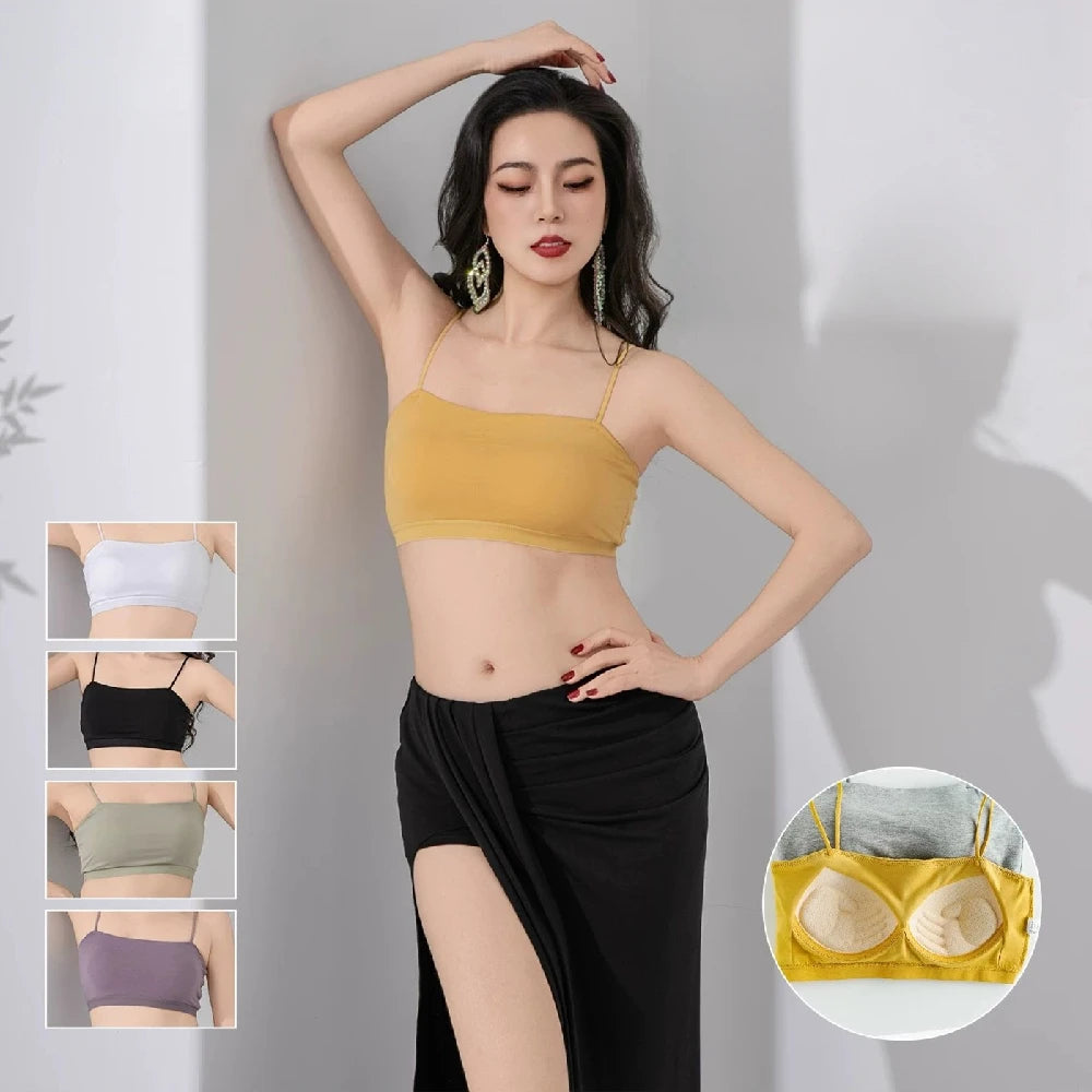 Modal Built-In Bra Crop Camisole | Belly Dance Practice Top